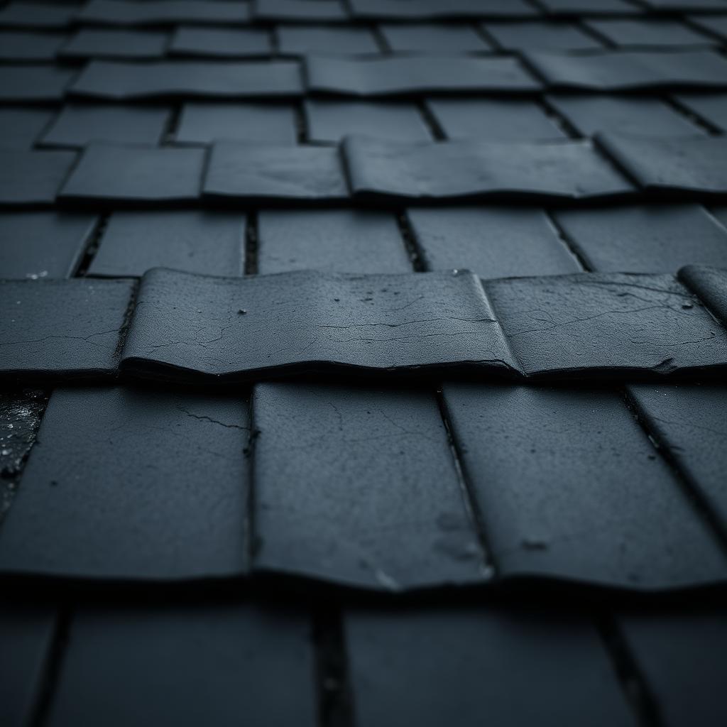 Detail einer Schieferdeckung